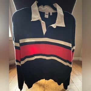 ARITZIA - Lomu Polo Longsleeve in admiral/cherry red